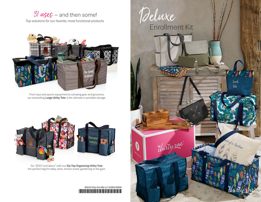 Thirty One Gifts Deluxe Enrollment Kit Flier Fall 2018 Page 1