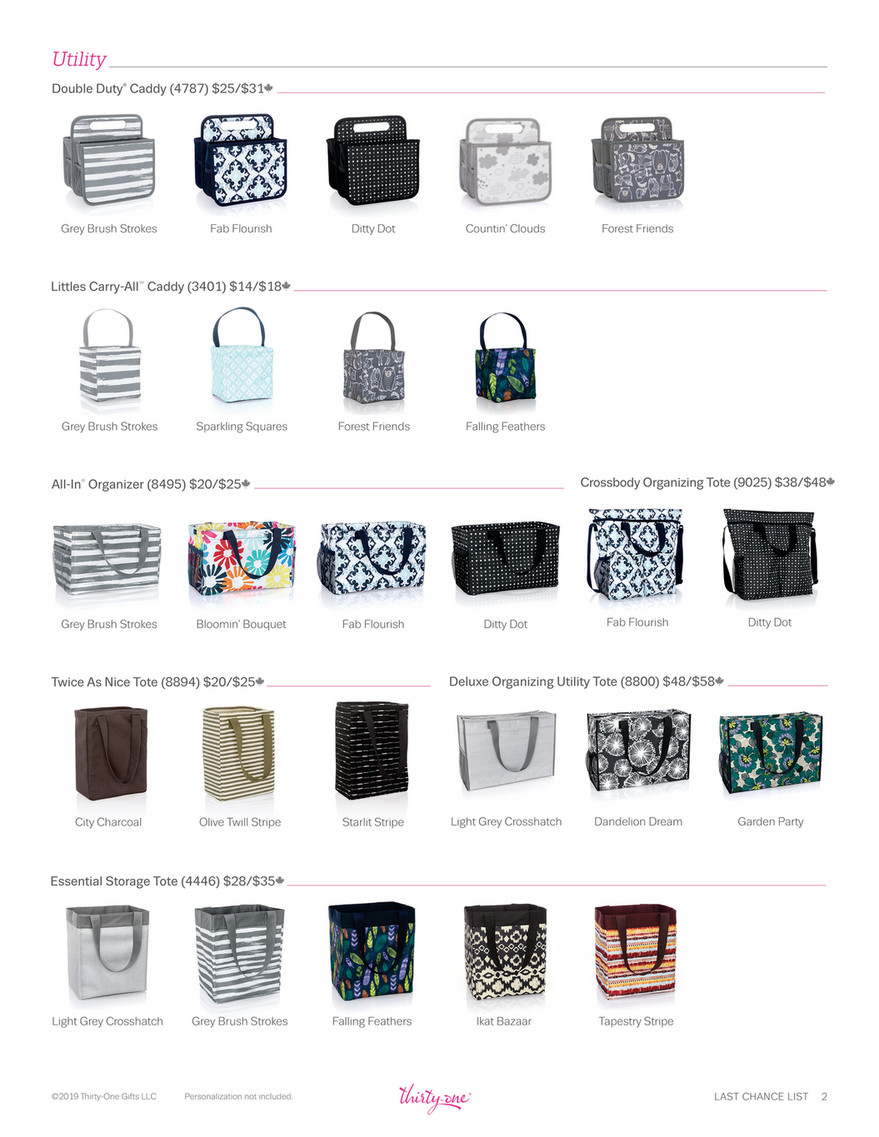 thirty-one, Bags, Thirty One 3 Keep It Caddy Small Utility Tote Retired  Tweethearts Pattern