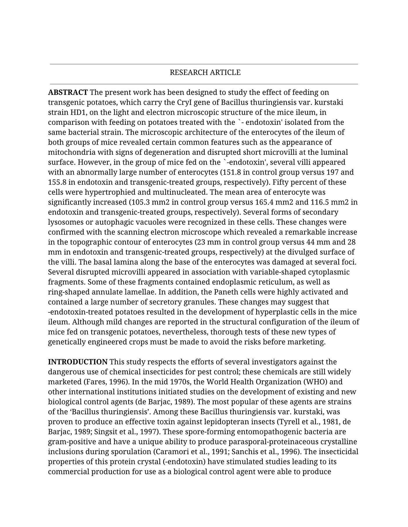research paper for gmo