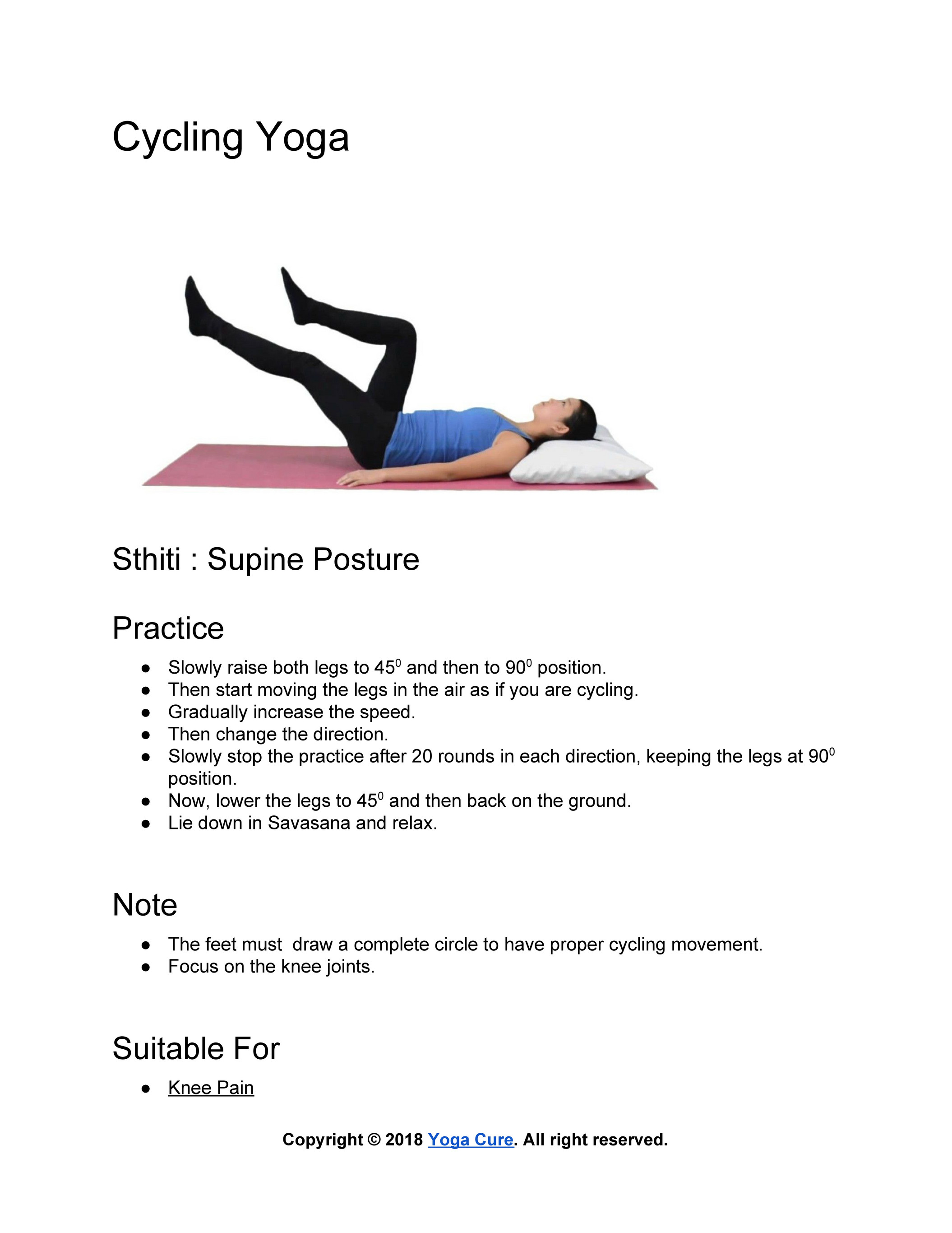 Post-ride beginner yoga poses for cyclists