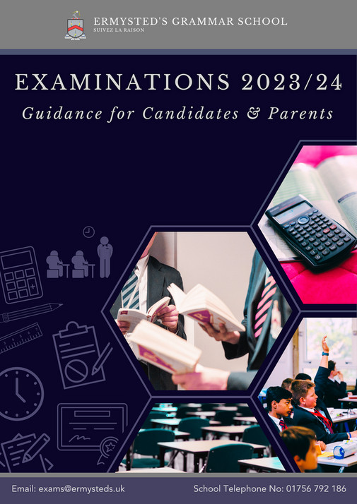 Ermysted's Grammar School EXAMINATIONS BOOKLET 2023_24 Page 1