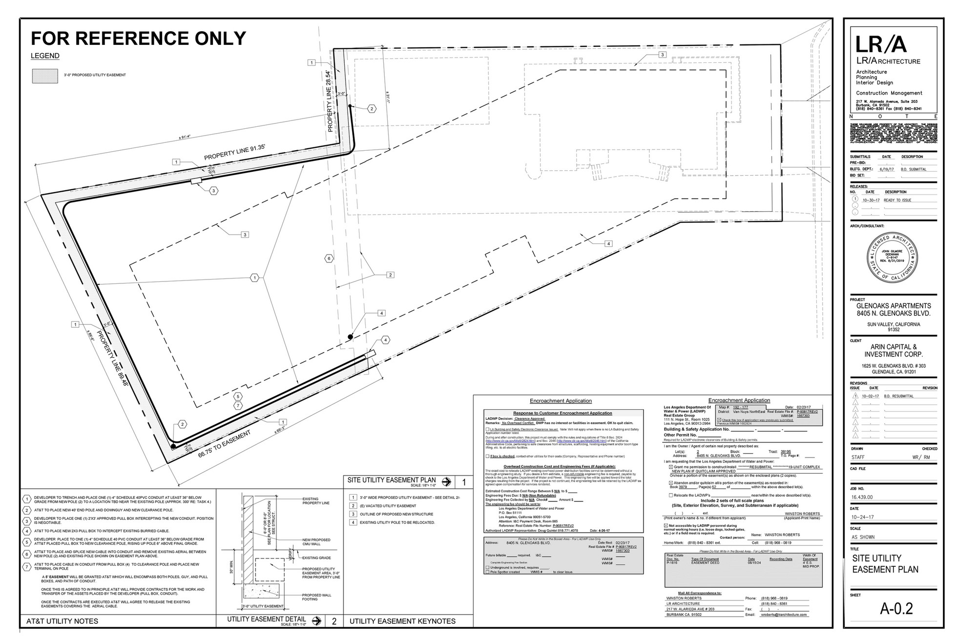 Arin capital 16439 a 0 2 site utility easement plan page 1