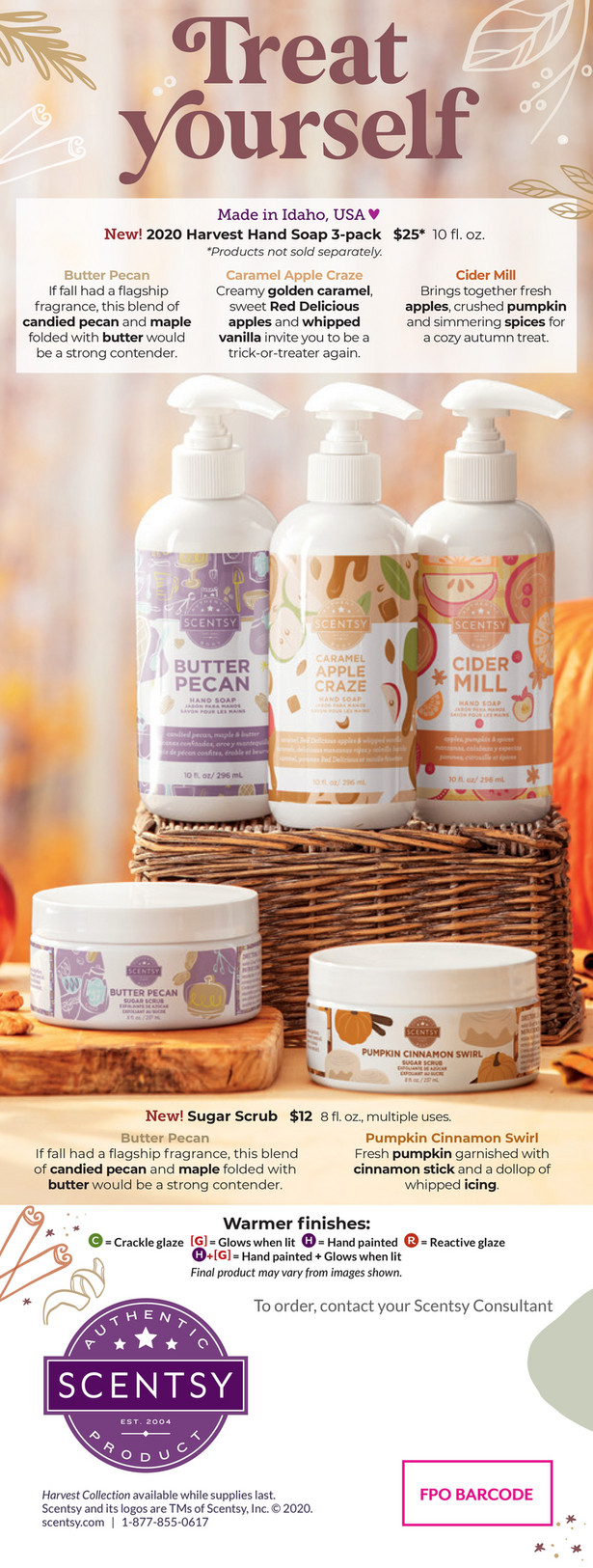 Scentsy harvest online collection 2020