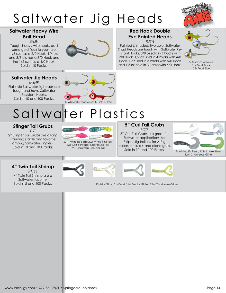 Saltwater Heavy Wire Hook Jigs — Arkie Lures