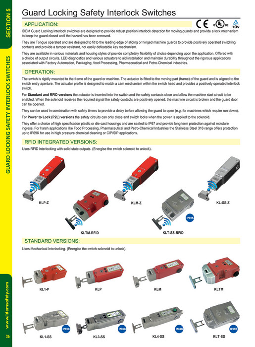 IDEM Safety - IDEM Machine Safety Switches 2018 Catalogue - Page 36-37 ...