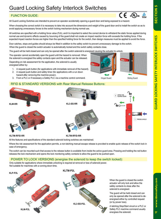 IDEM Safety - IDEM Machine Safety Switches 2018 Catalogue - Page 36-37 ...