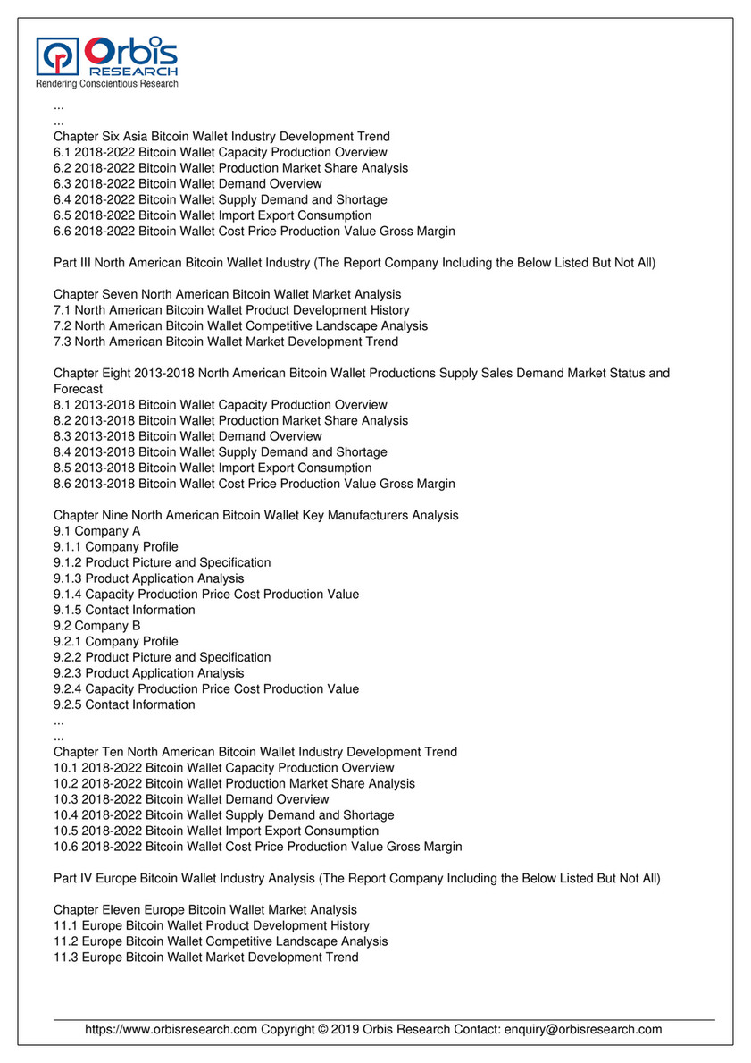 My publications - Global Bitcoin Wallet Market Research Report and Forecast  to 2018-2022 - Page 6 - Created with Publitas.com