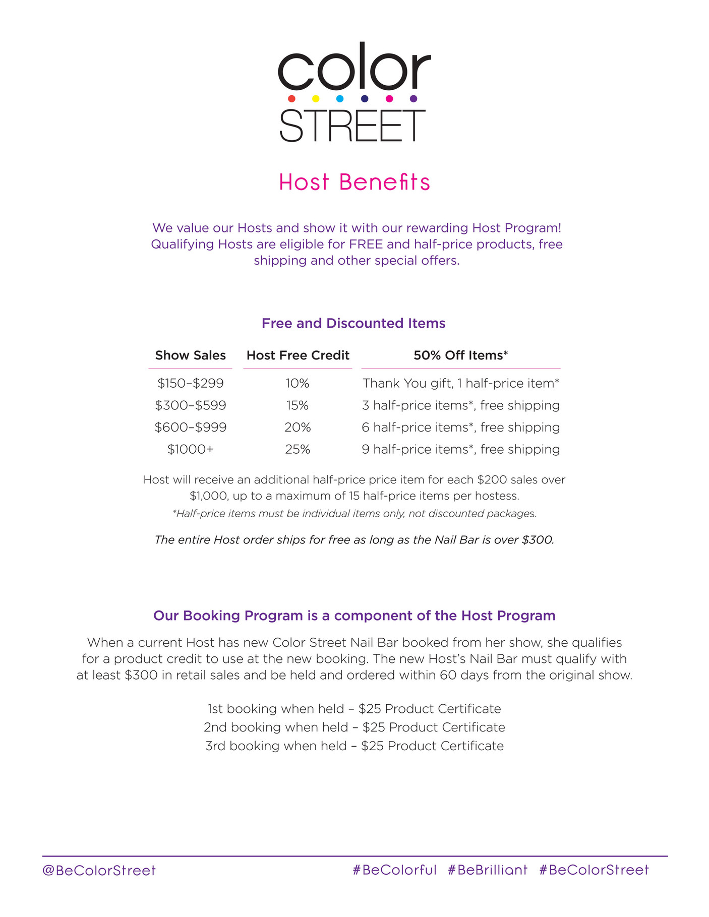 Color Street Host Benefits Page 1 Created with