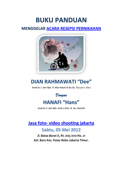 Dagangku Corps Panduan Menggelar Acara Resepsi Pernikahan Page 4 5 Created With Publitas Com