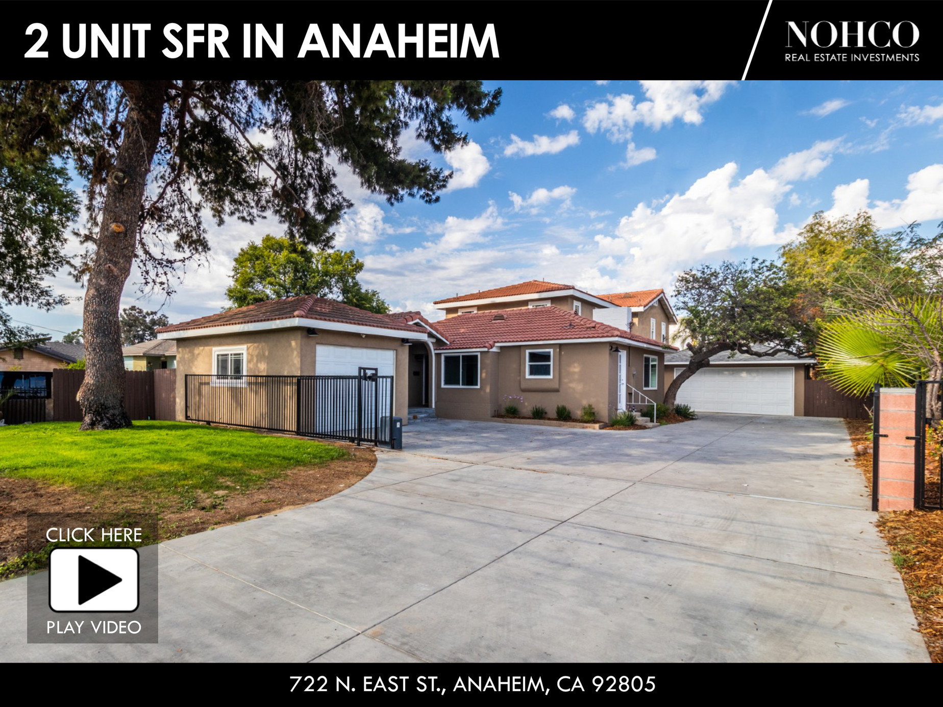 NOHCO Real Estate NOHCO 722 N. East St, Anaheim, Ca 92805 Page 1