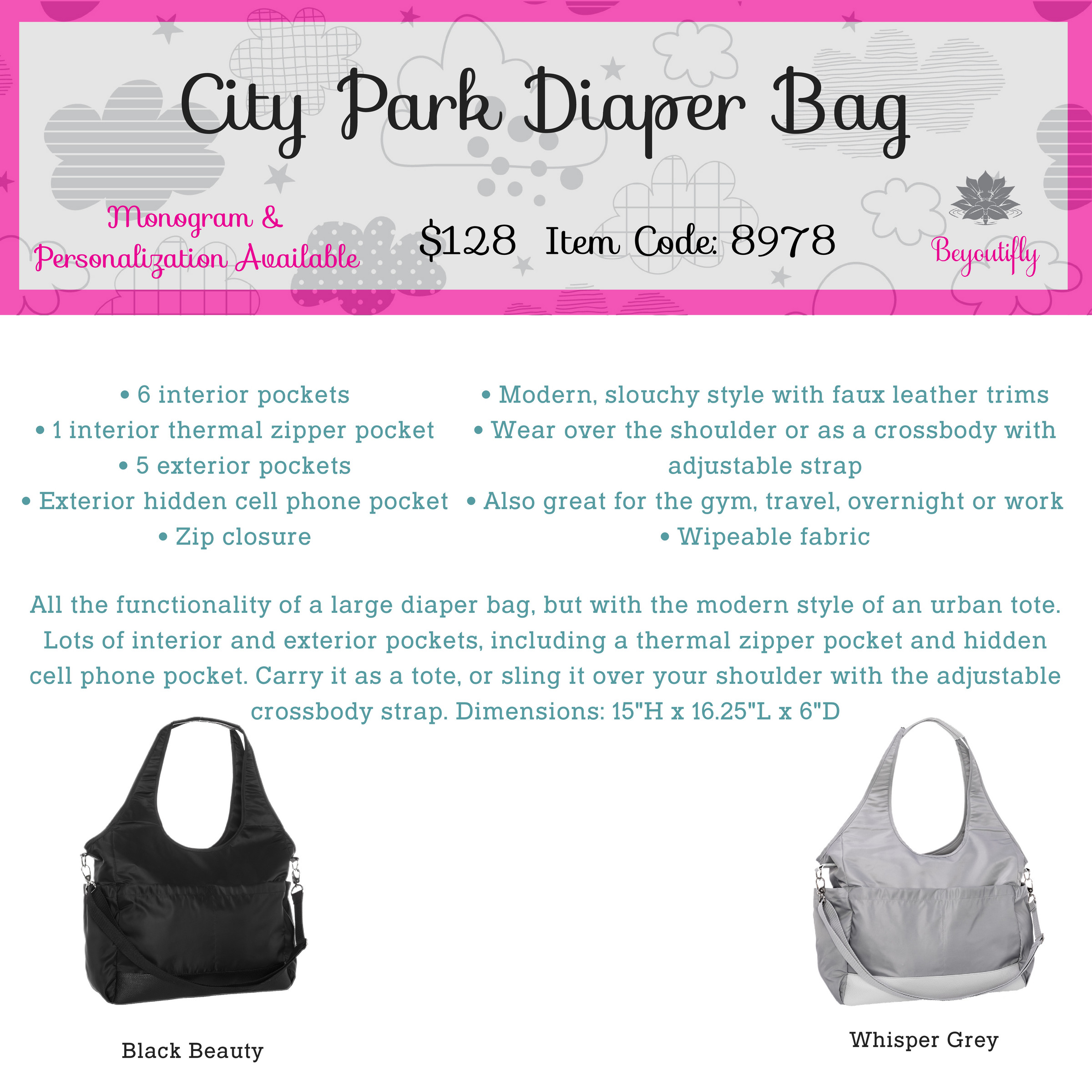 City park diaper hot sale bag 31