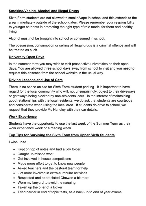 King Edward VI Five Ways School - Lower Sixth Handbook - Page 8-9 ...