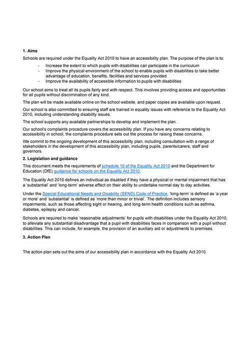 King Edward VI Five Ways School - Accessibility Plan - Page 1 - Created ...