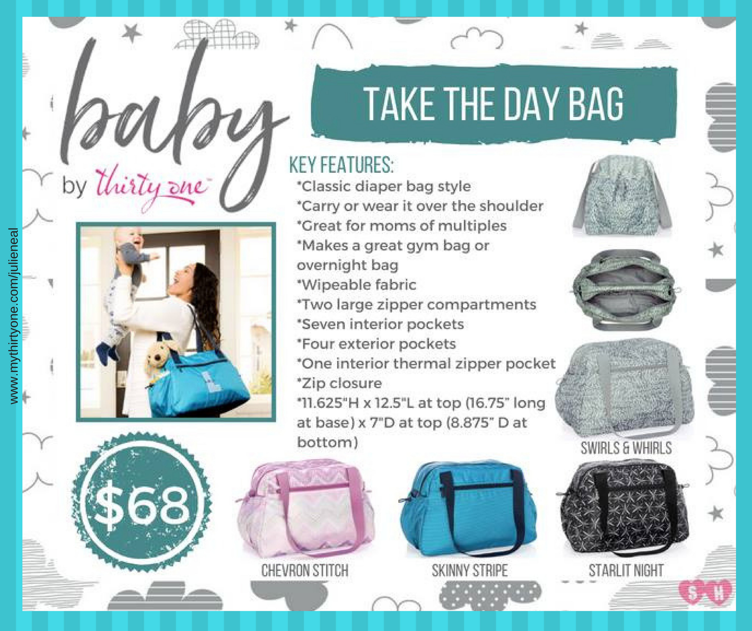 Thirty one take 2025 the day diaper bag