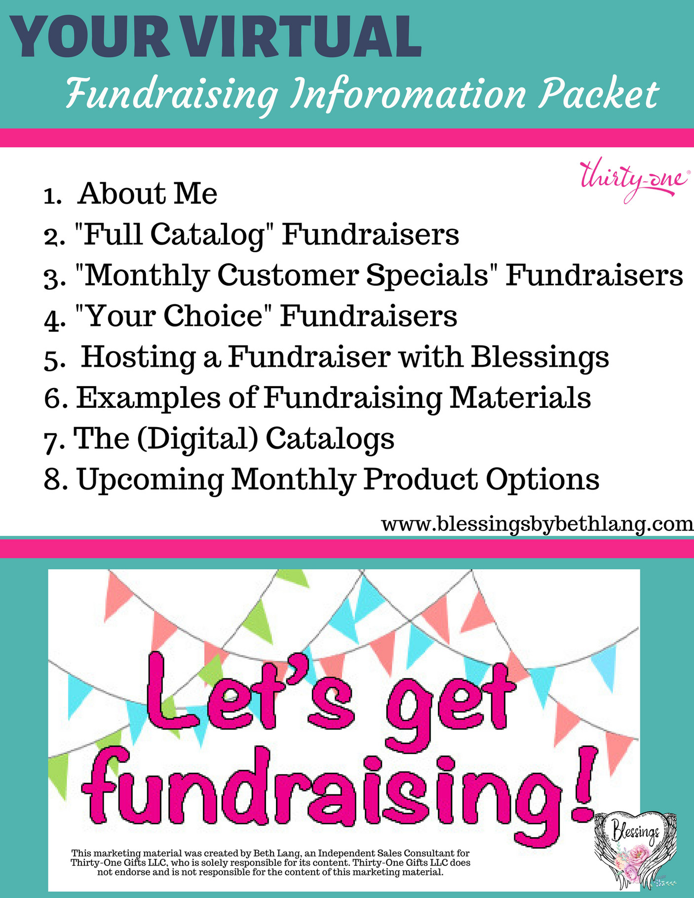 My publications Blessings Fundraiser Info Page 1 Created with