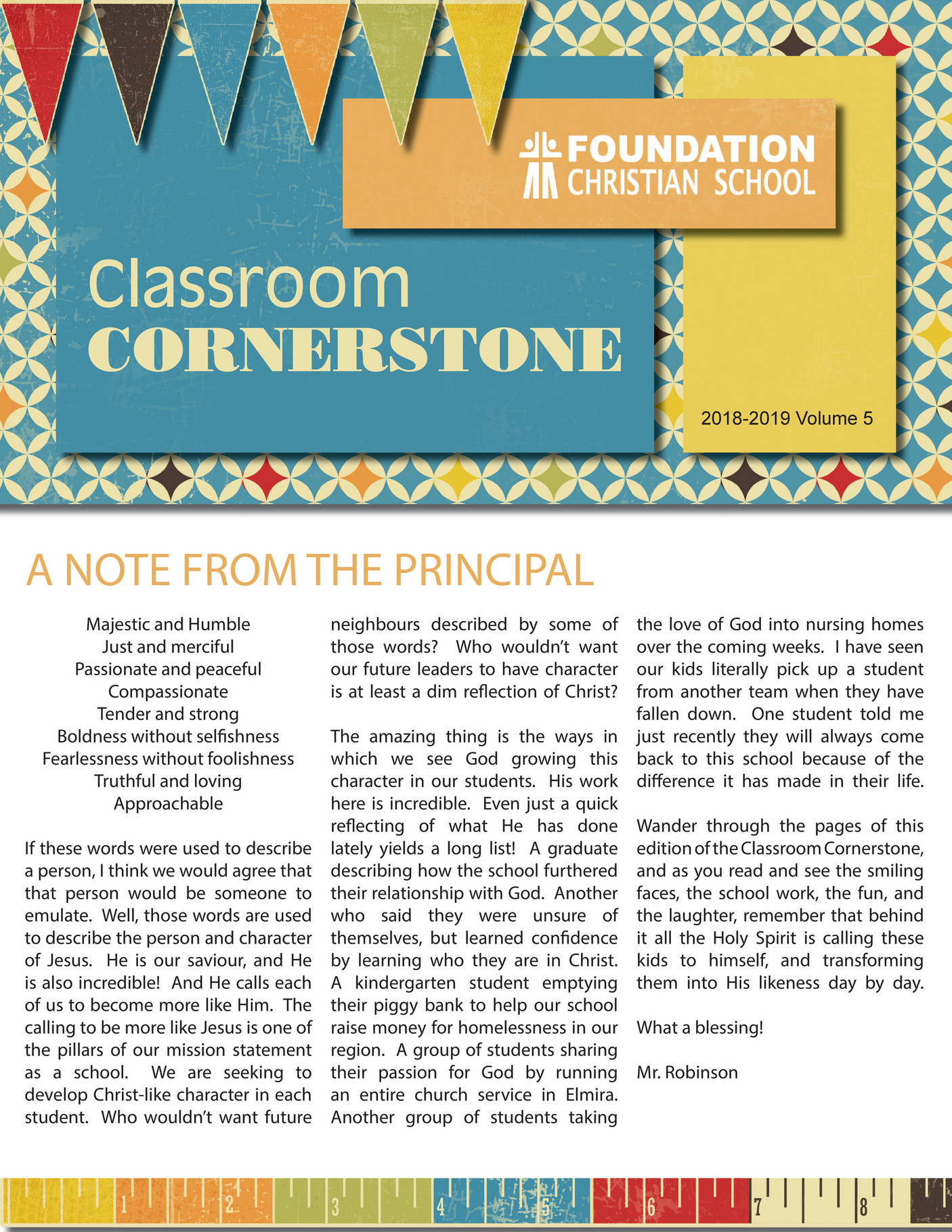 Foundation Christian School Classroom Cornerstone Term 2 for web