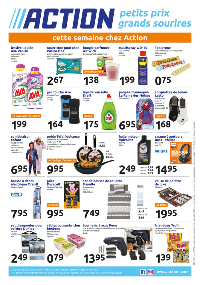 Folder Action du 03/10/2018 au 09/10/2018 - Promotions de la semaine 40