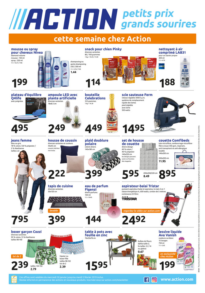 Folder Action du 30/01/2019 au 05/02/2019 - Promotions de la semaine 5