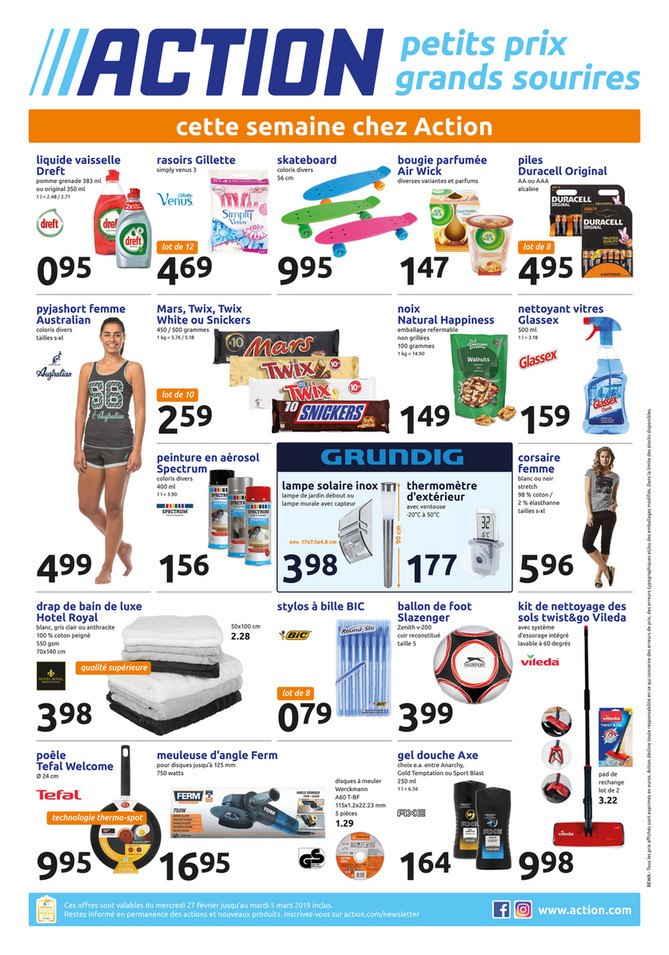 Folder Action du 27/02/2019 au 05/03/2019 - Promotions de la semaine 9