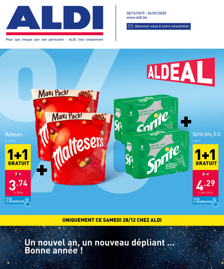 Folder Aldi du 28/12/2019 au 04/01/2020 - Promotions de la semaine 1