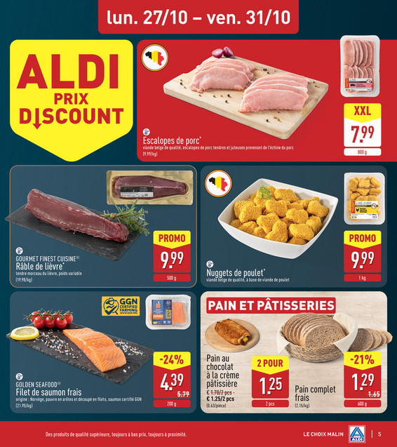 Escalopes de porc*
