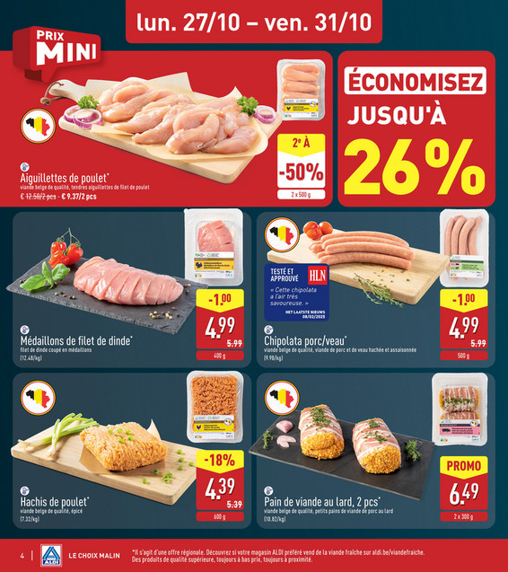 Aiguillettes de poulet*
