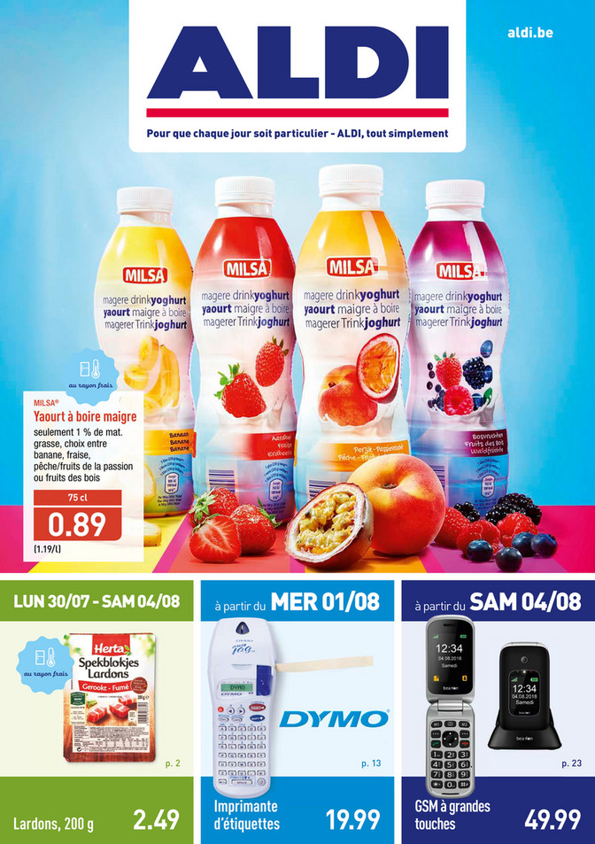 Folder Aldi du 30/07/2018 au 04/08/2018 - Promotions de la semaine