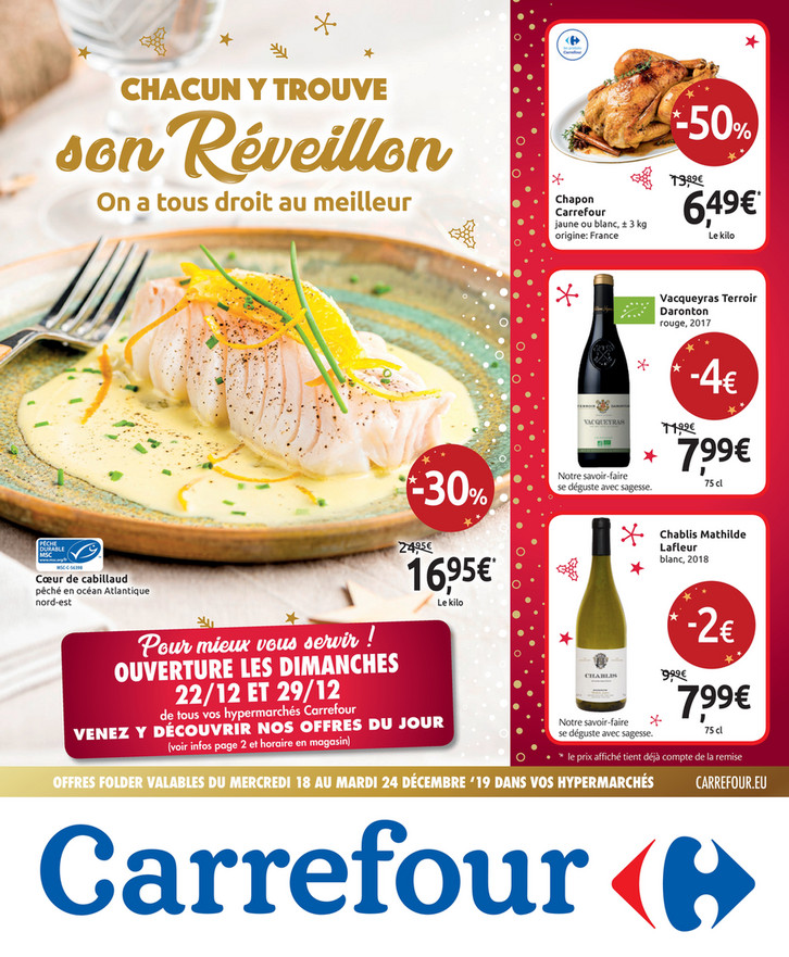 Folder Carrefour du 18/12/2019 au 24/12/2019 - Promotions de la semaine 51