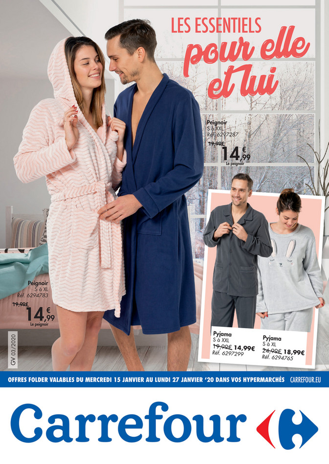 Folder Carrefour du 15/01/2020 au 27/01/2020 - Folder Focus Textile semaine 3