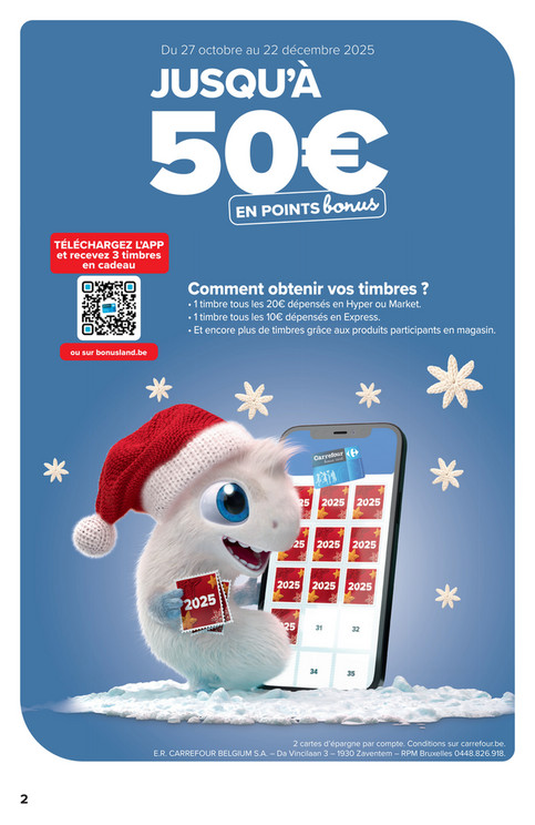 JUSQU'À 50€ EN POINTS bonus