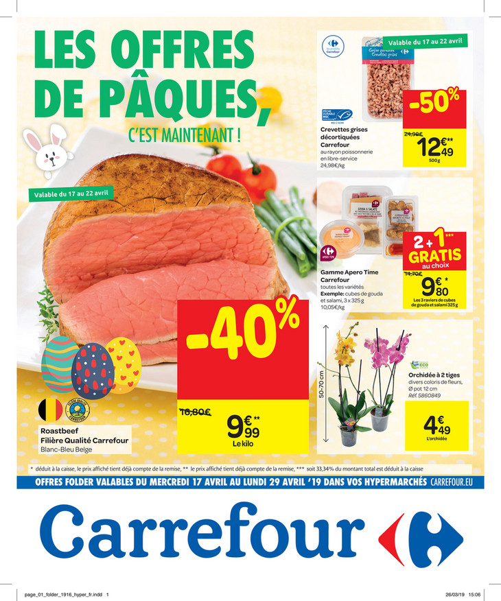 Folder Carrefour du 24/04/2019 au 29/04/2019 - Promotions de la semaine 17b