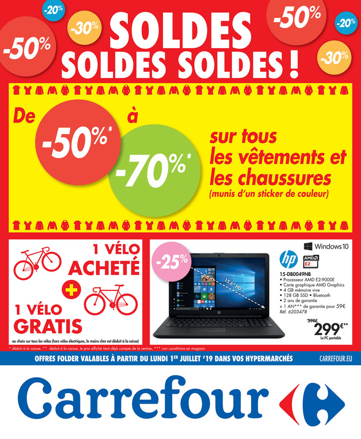 Folder Carrefour du 01/07/2019 au 15/07/2019 - Promotions de la semaine 27a