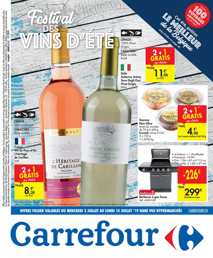 Folder Carrefour du 03/07/2019 au 15/07/2019 - Promotions de la semaine 27b