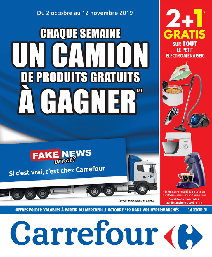 Folder Carrefour du 02/10/2019 au 12/11/2019 - Promotions de la semaine 40