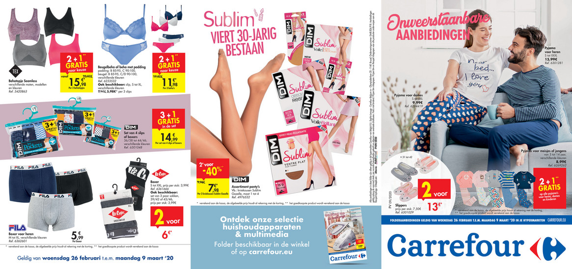 Carrefour folder van 26/02/2020 tot 09/03/2020 - Promoties kleding week 10