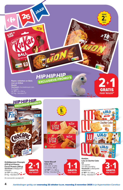Repen, tabletten en Balls Lion en KitKat Nestlé