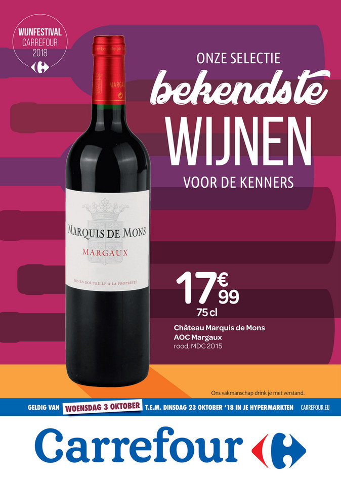 Carrefour folder van 03/10/2018 tot 23/10/2018 - Carrefour nl de bekendste wijnen.pdf