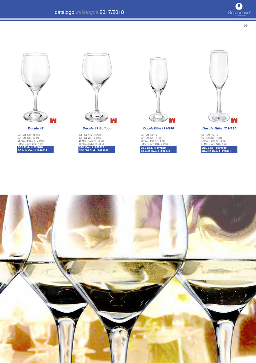 Arcoroc confezione 6 calici Vina Cabernet Tulip 48 cl H 219 mm diam. 88 mm L1348