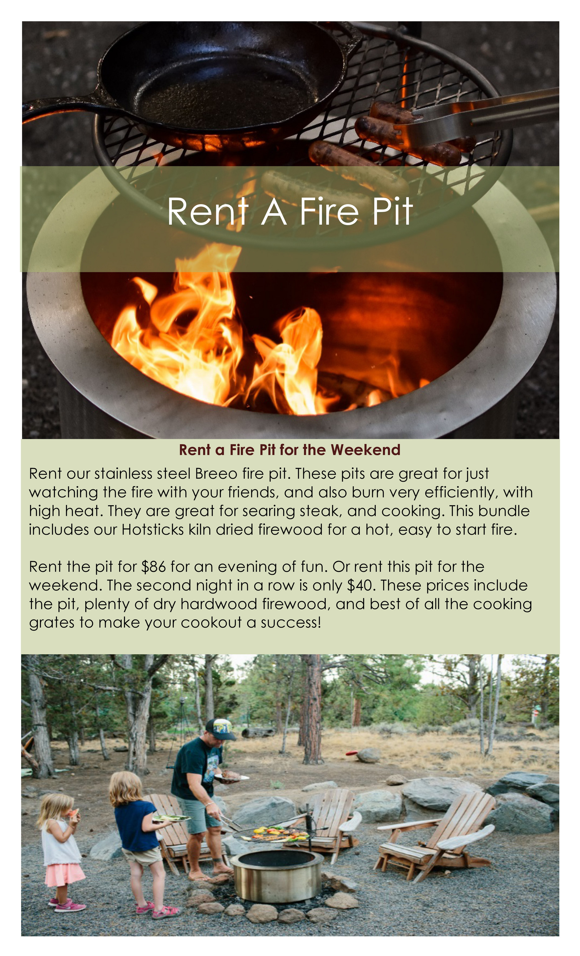 breeo stainless steel fire pit on Sunny Meadows Rent A Fire Pit Page 1 Created With Publitas Com