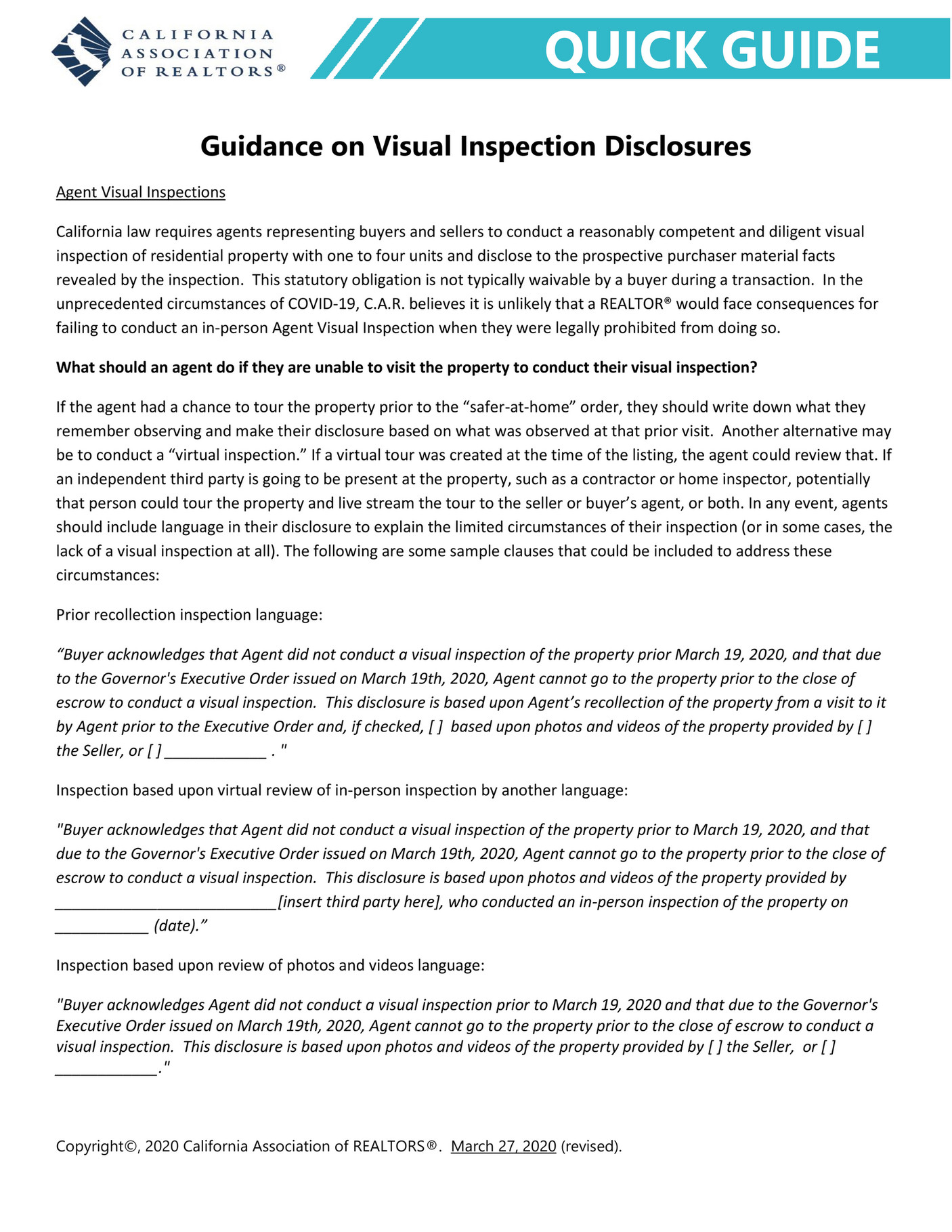 Coldwell Banker Hallmark Realty QuickGuideGuidanceonVisual