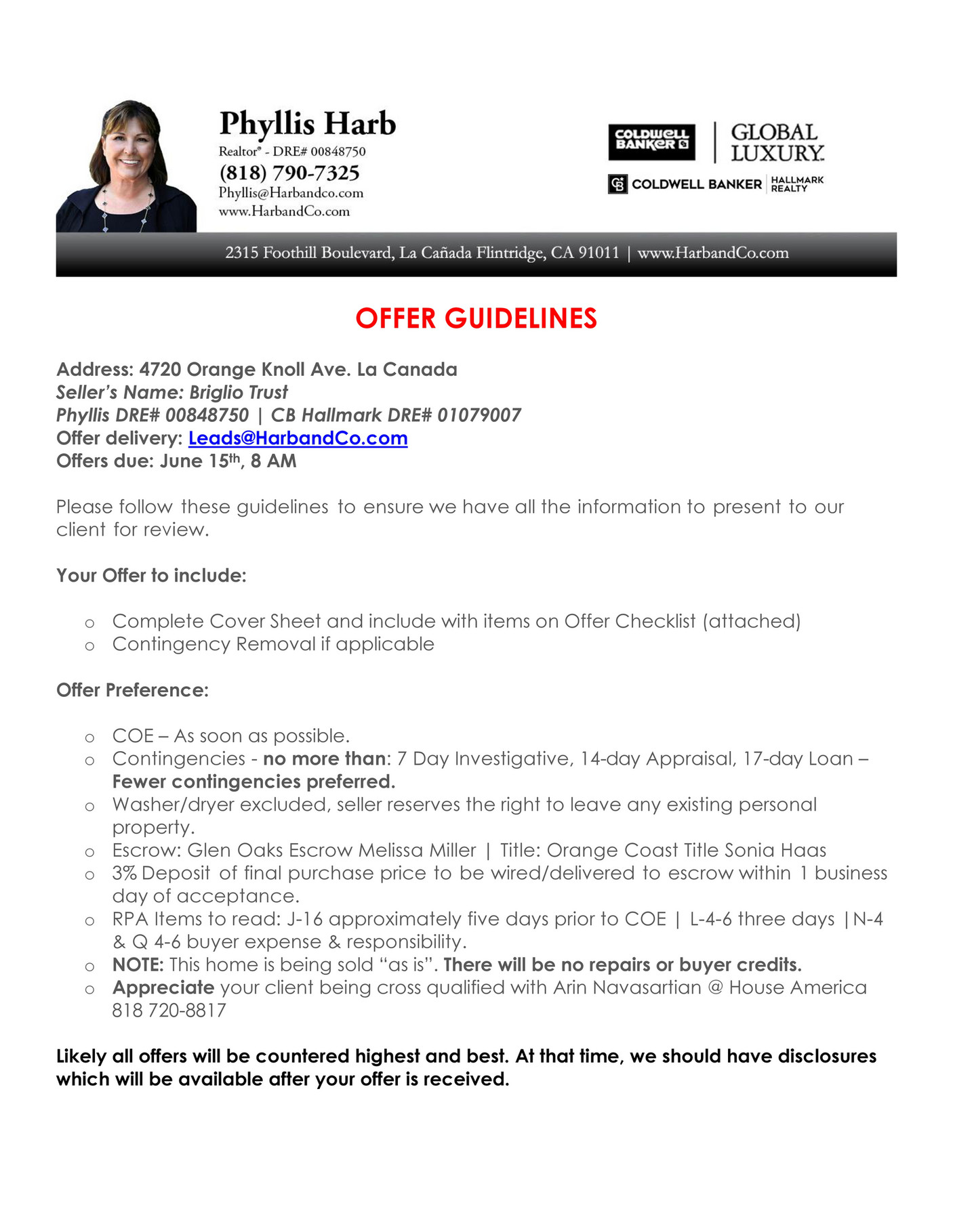 Coldwell Banker Hallmark Realty 4720 Orange Knoll Page 1