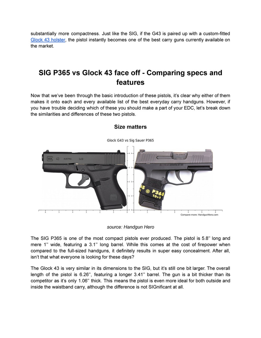 Glock 43 Vs Sig P365