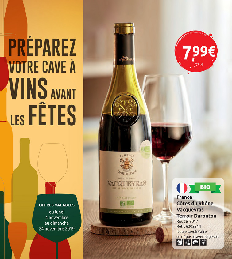 Folder Carrefour Market  du 11/11/2019 au 24/11/2019 - Promotions 'Vin'