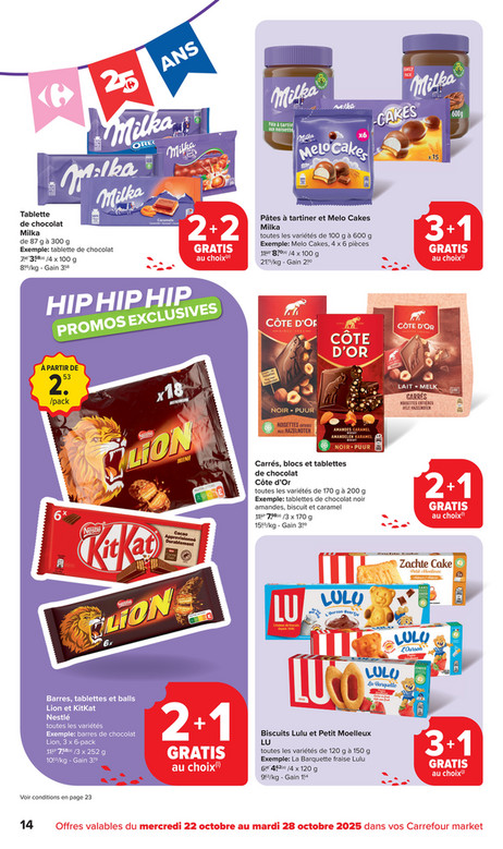 Tablette de chocolat Milka