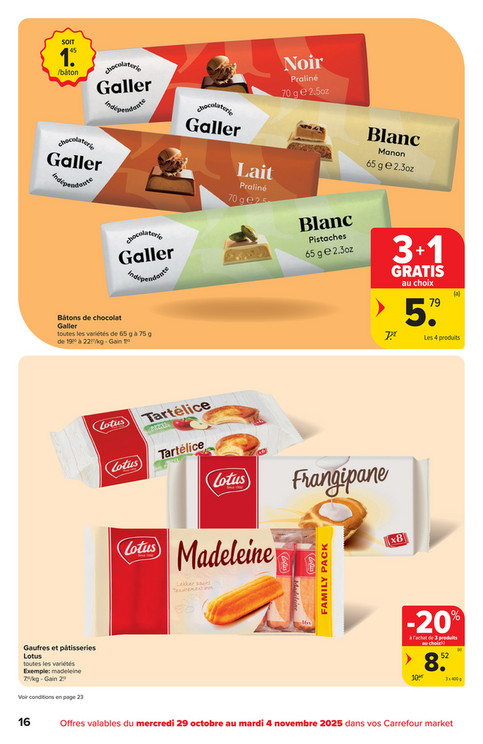 Bâtons de chocolat Galler