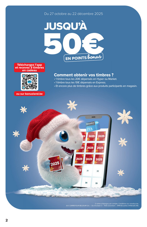 JUSQU'À 50€ EN POINTS bonus
