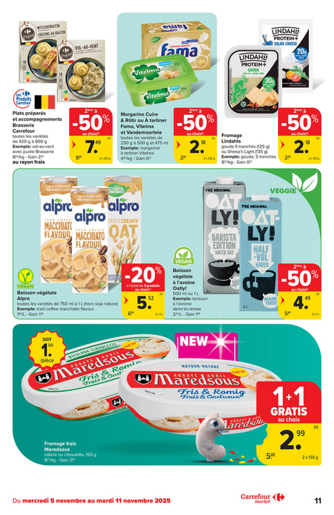 Plats préparés et accompagnements Brasserie Carrefour