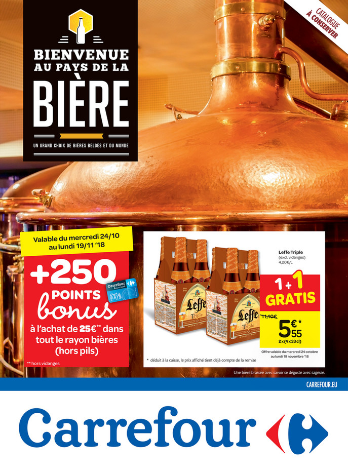 Folder Carrefour Market  du 24/10/2018 au 19/11/2018 - Promotions bières
