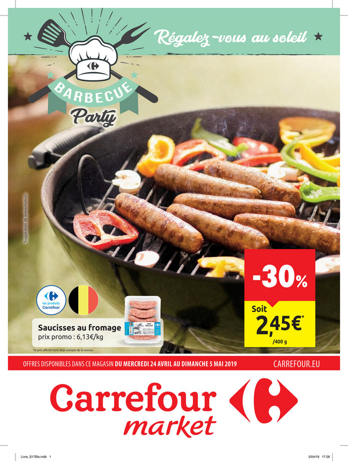 Folder Carrefour Market  du 24/04/2019 au 05/05/2019 - Promotions de la semaine 17