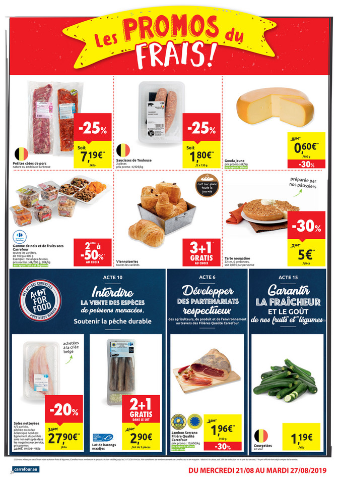 Folder Carrefour Market  du 21/08/2019 au 28/08/2019 - Promotions de la semaine 34